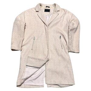 STORM & MARIE Pink Lydia Textured Boyfriend Oversized Jacket Coat Womens Large